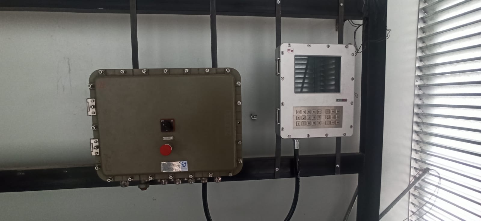 Nudo estructural soldado en montaje metálico